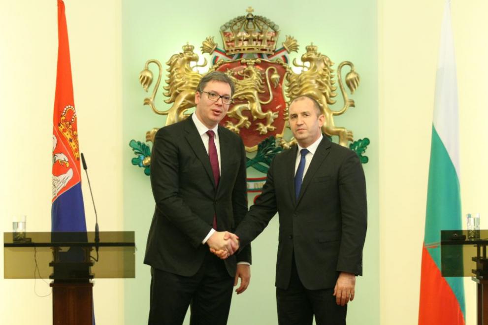 Президентът Румен Радев и сръбският му колега Александър Вучич