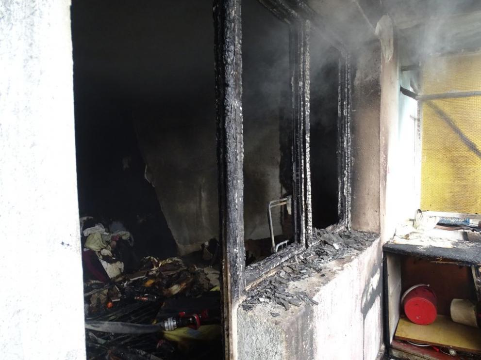 пожар в апартамент в Благоевград