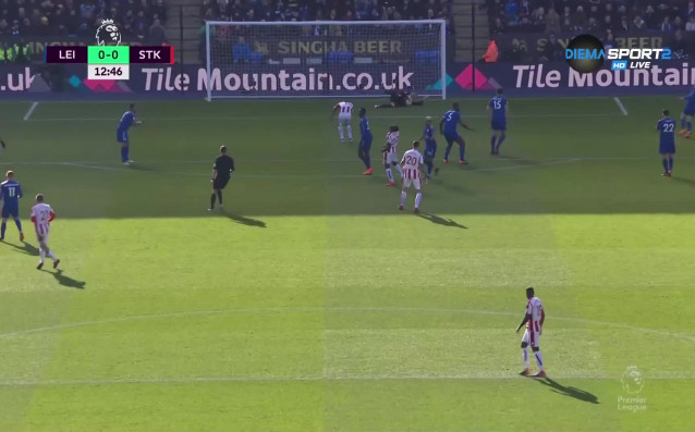 Лестър и Стоук Сити изиграха страхотна първа част на мача