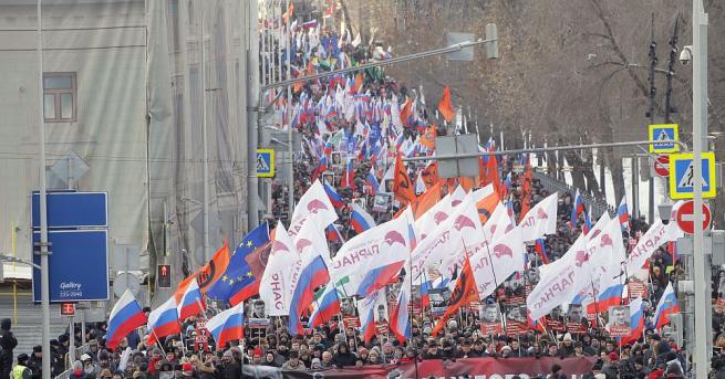 В Москва се проведе шествие в памет на руския опозиционер