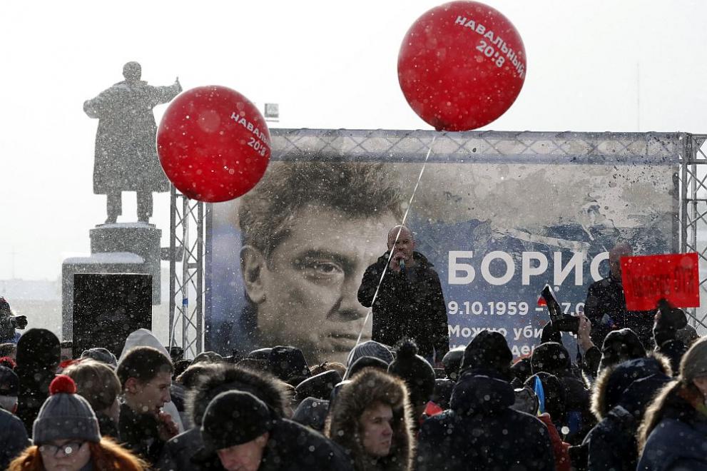 Русия шествие Немцов