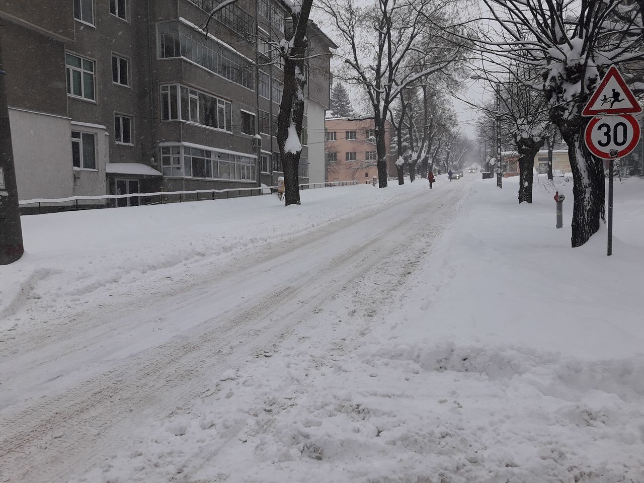 Новата 25-сантиметрова покривка, която падналият през нощта сняг натрупа на територията на цялата община и продължаващият снеговалеж, създават затруднения на фирмите, които са изкарали по улиците и пътищата всички машини, пригодени за снегопочистване.