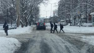 зимна обстановка в Хасково