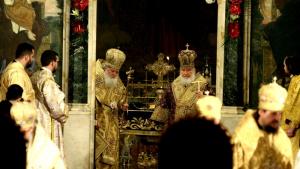 Патриарх Неофит и патриарх Кирил