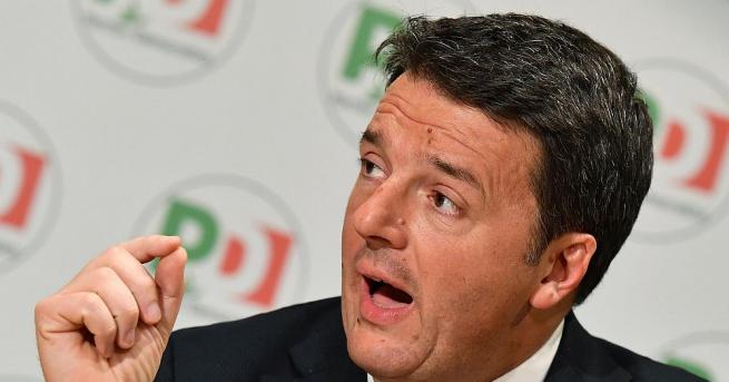 Лидерът на италианската Демократическа партия Матео Ренци обяви тази вечер