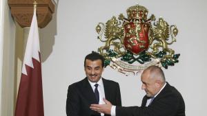 Премиерът Бойко Борисов и емирът на Катар шейх Тамим бин