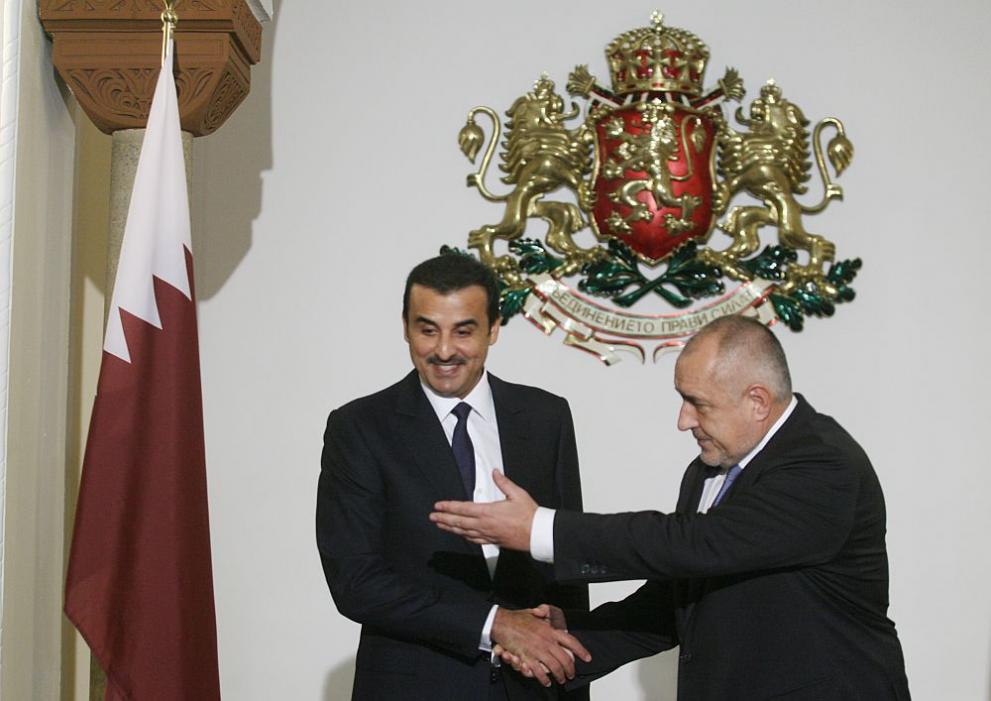 Премиерът Бойко Борисов и емирът на Катар шейх Тамим бин Хамад Ал Тани