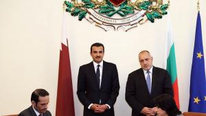 Премиерът Бойко Борисов и емирът на Катар шейх Тамим бин