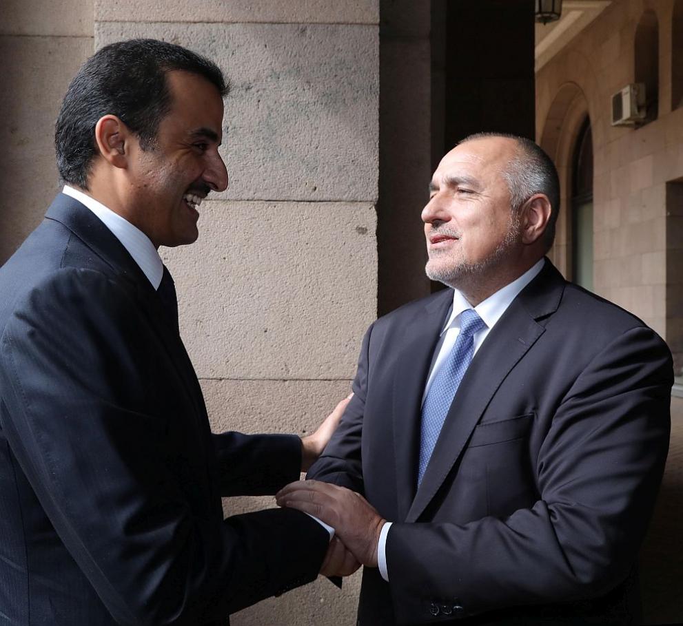  Премиерът Бойко Борисов и емирът на Катар шейх Тамим бин Хамад Ал Тани 