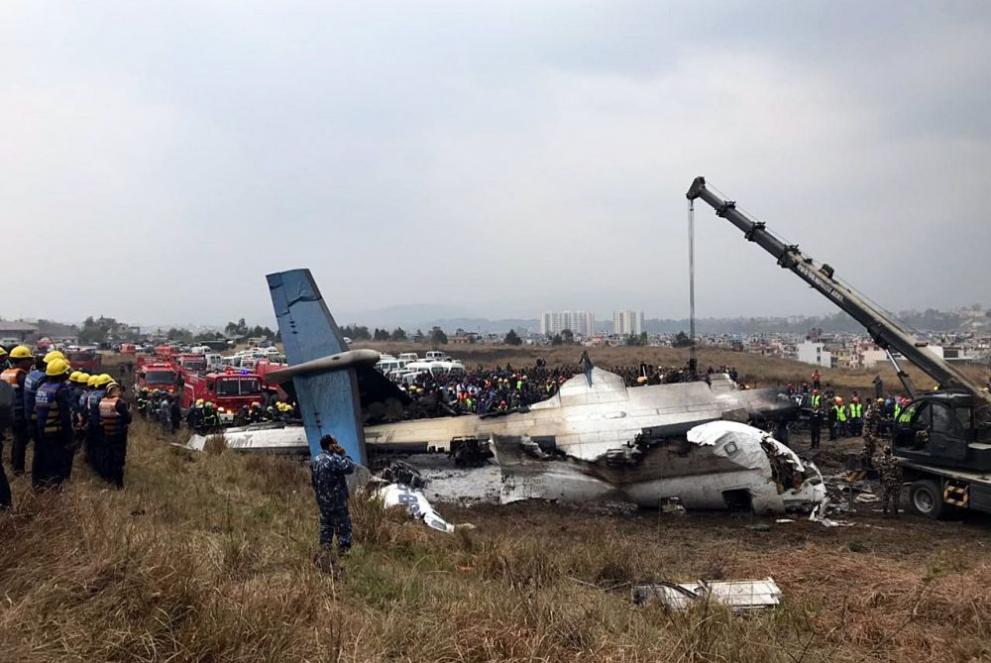  Пътнически аероплан се разруши в Катманду 