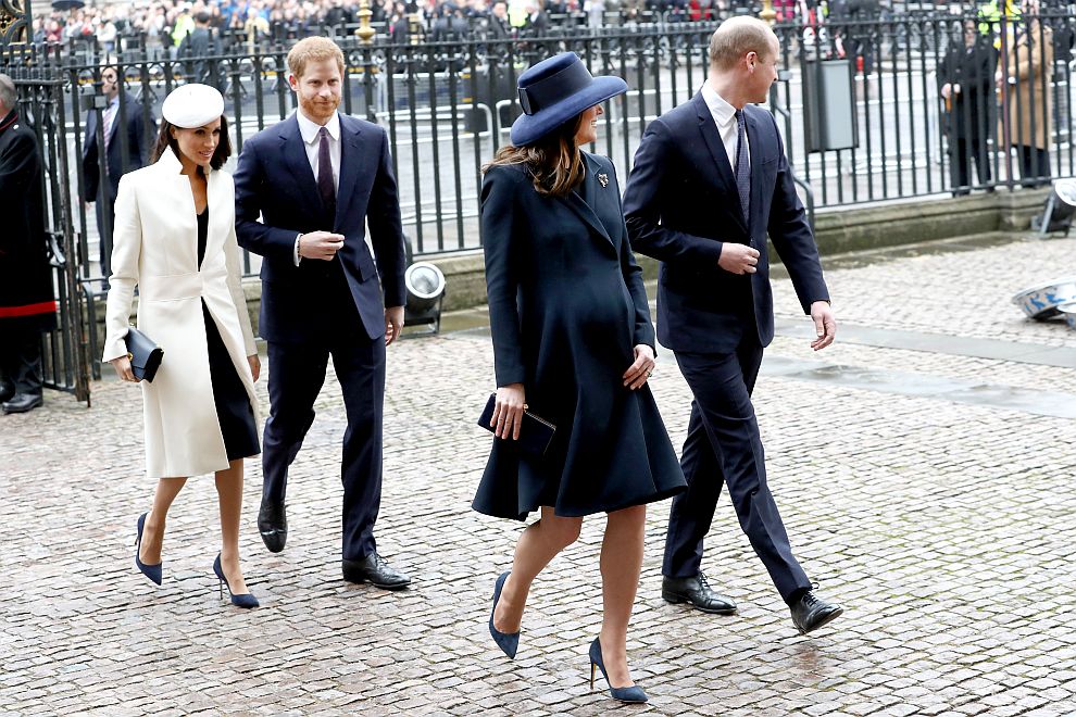 Принц Уилям и херцогиня Катрин, принц Хари и Меган Маркъл на тържественото честване на Деня на Общността на нациите