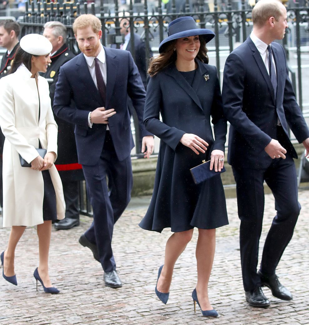 Принц Уилям и херцогиня Катрин, принц Хари и Меган Маркъл на тържественото честване на Деня на Общността на нациите