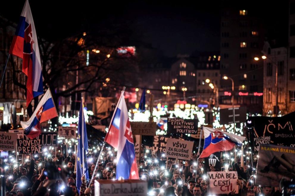  Словакия митинги 