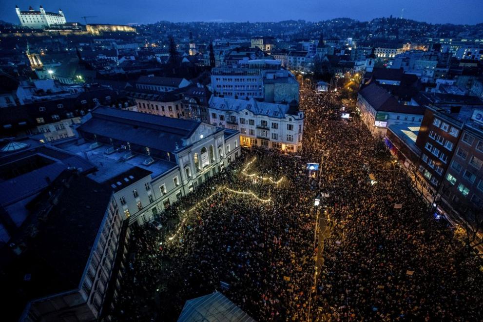 Словакия протести
