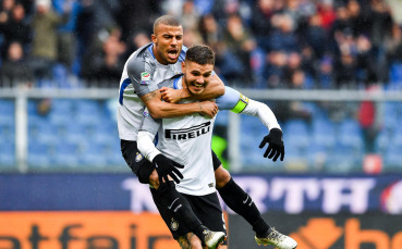 Интер изби 5 зъба на Самп, Икарди влетя в клуб 100