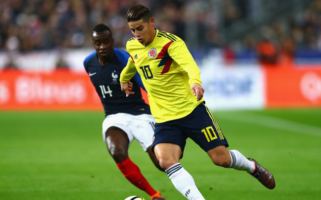 Колумбия записа грандиозна победа над Франция на "Стад дьо Франс".