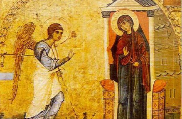 На Благовец Архангел Гавриил е възвестил Дева Мария, че ще роди спасителят Иисус