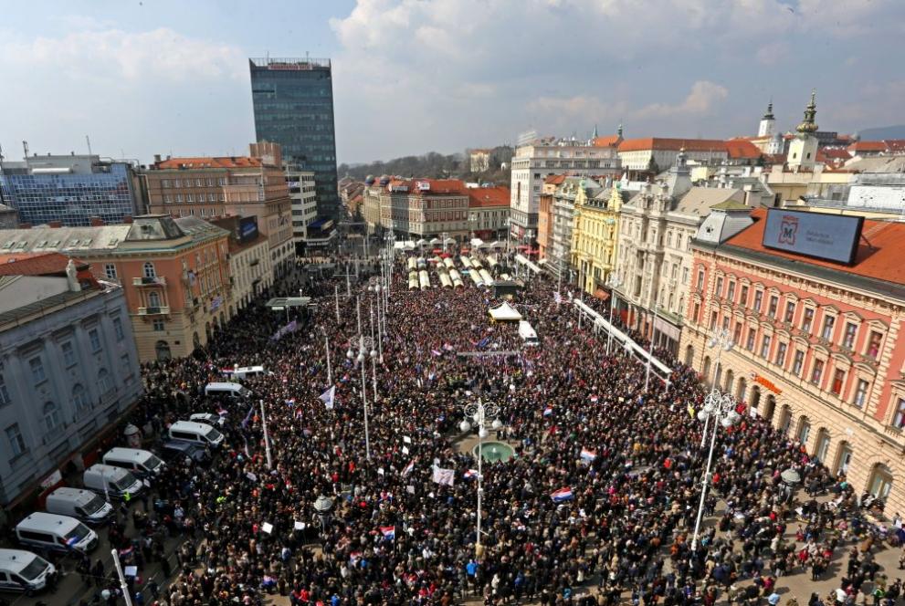 Загреб протест Истанбулска конвенция