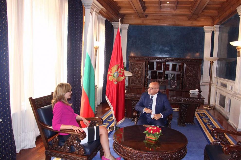  Министър Екатерина Захариева и министърът на външните работи на Черна гора Сърджан Дарманович 