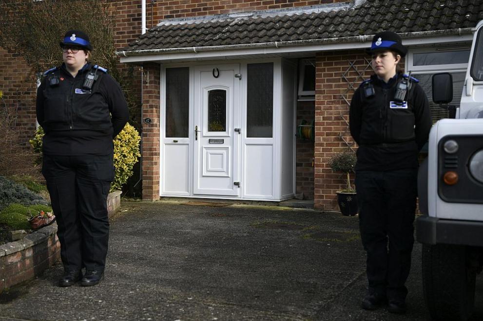 Домът на бившия руски шпионин Сергей Скрипал във Великобритания