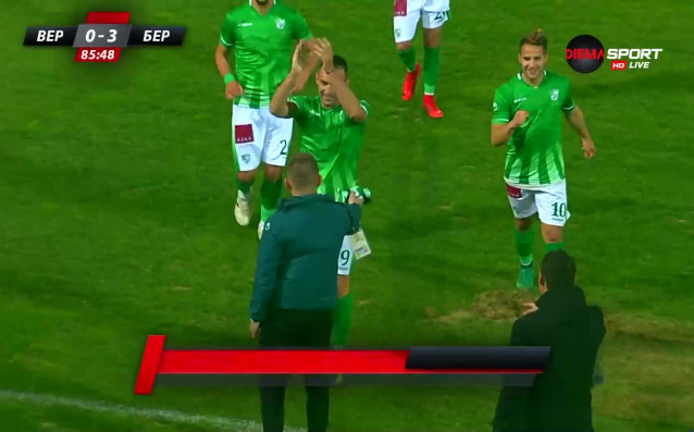 Нападателят на Берое Мартин Камбуров записа името си в историята