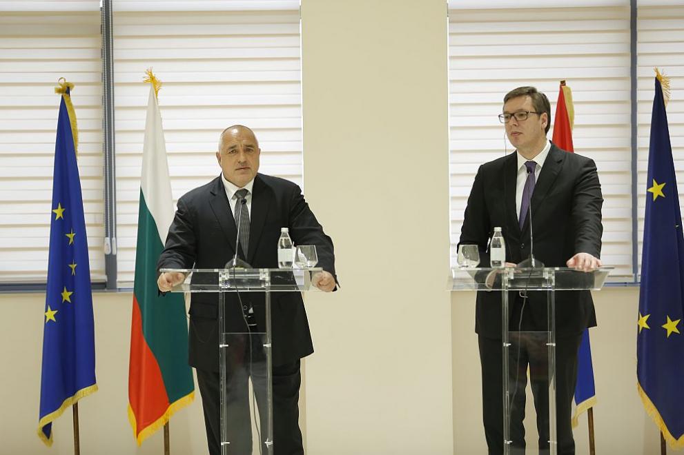 Министър-председателят Бойко Борисов и президентът на Сърбия Александър Вучич