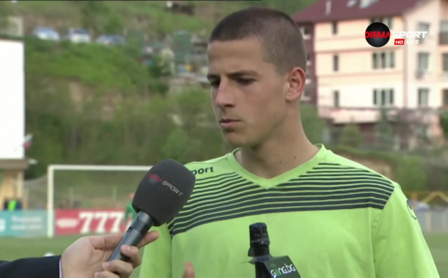 Полузащитникът на Черно море Мартин Минчев който бе избран за