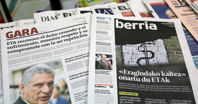 Нелегалната баска организация ЕТА призна че с въоръжената си борба