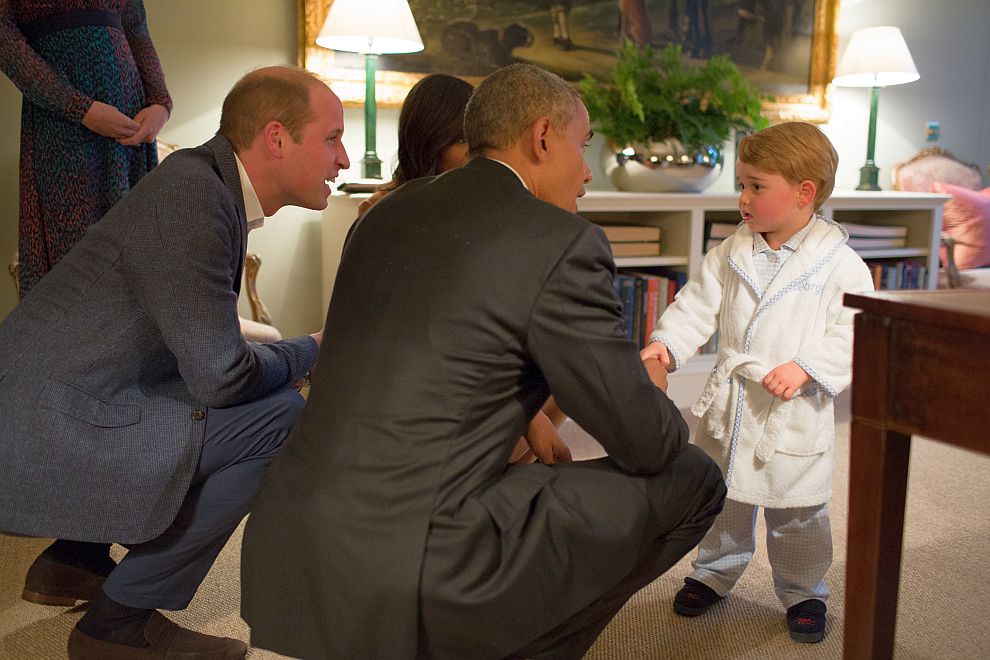  Семейство Обама посети кралската двойка през април 2016 година 