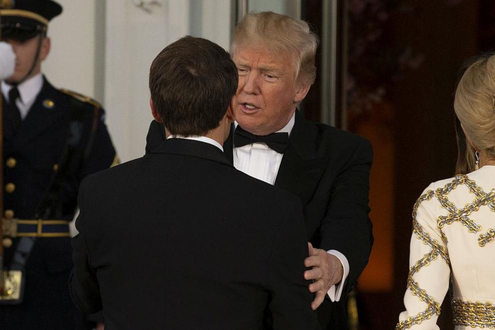  Доналд Тръмп и Еманюел Макрон 