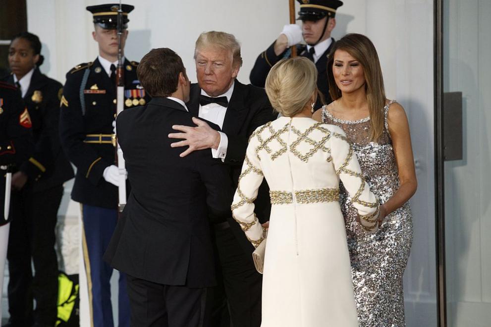  Доналд Тръмп и Еманюел Макрон 