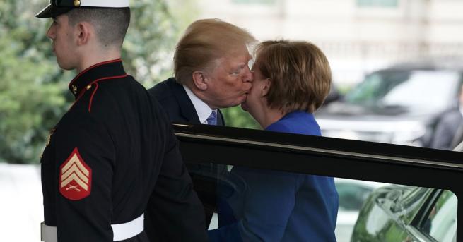 Канцлерът на Германия Ангела Меркел и президентът на САЩ Доналд