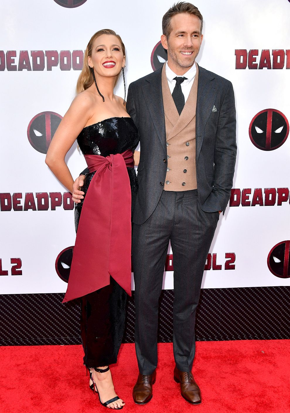 Блейк Лайвли и Райън Рейнолдс на премиерата на „Дедпул 2“ в Ню Йорк
