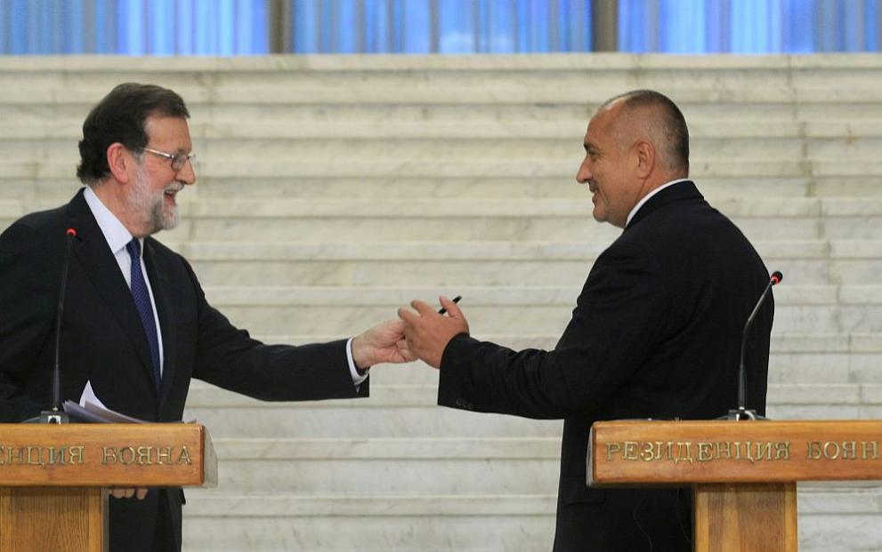  Премиерът на България Бойко Борисов и неговият испански сътрудник Мариано Рахой 