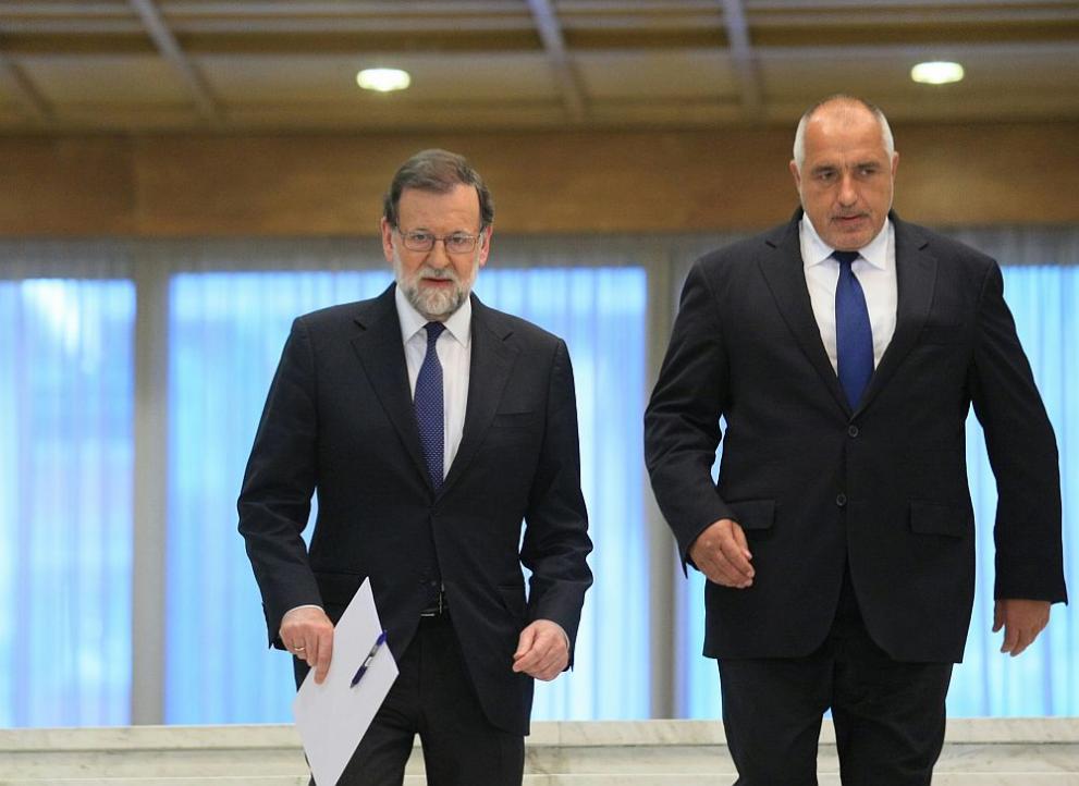  Премиерът на България Бойко Борисов и неговият испански сътрудник Мариано Рахой 