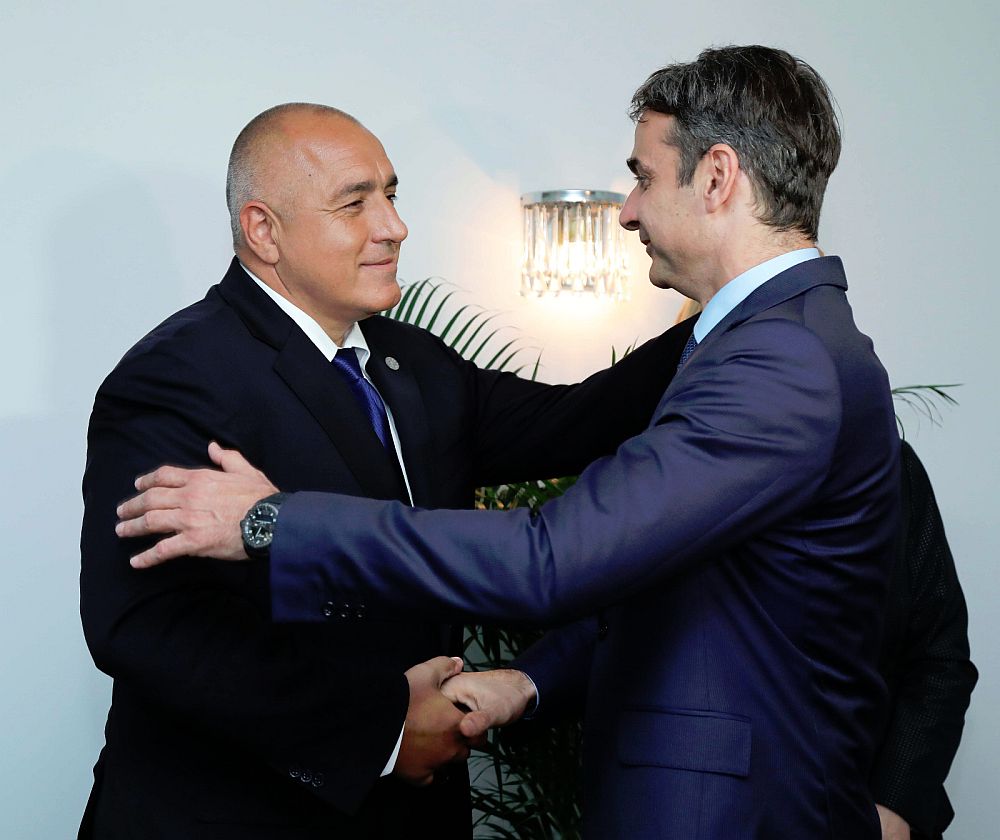Бойко Борисов  с председателя на гръцката партия „Нова демокрация“ Кириакос Мицотакис