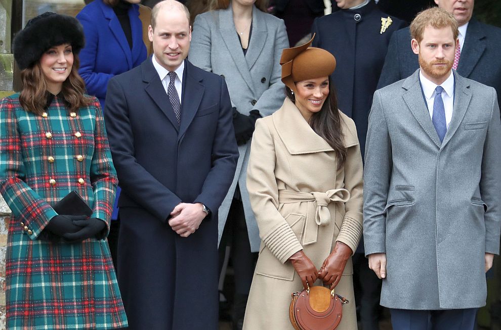 Кралската четворка - херцогиня Катрин, принц Уилям, Меган Маркъл и принц Хари