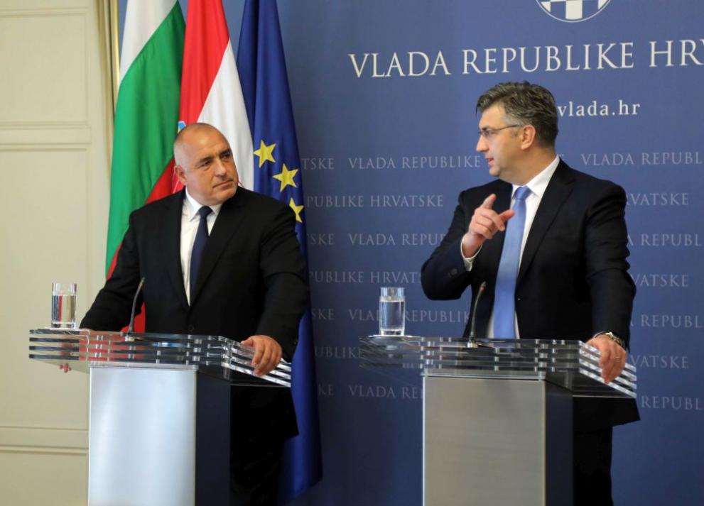   Премиерът Бойко Борисов и хърватския му колега Андрей Пленкович