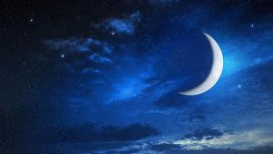 небе луна звезди