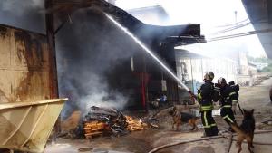 пожар в цех в Благоевград