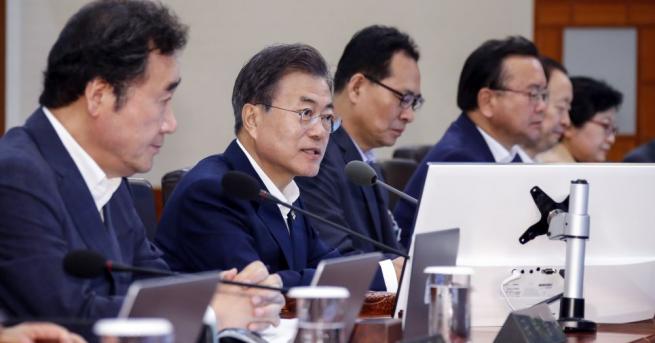 Южнокорейският президент Мун Дже-ин е прекарал безсънна нощ, очаквайки историческата