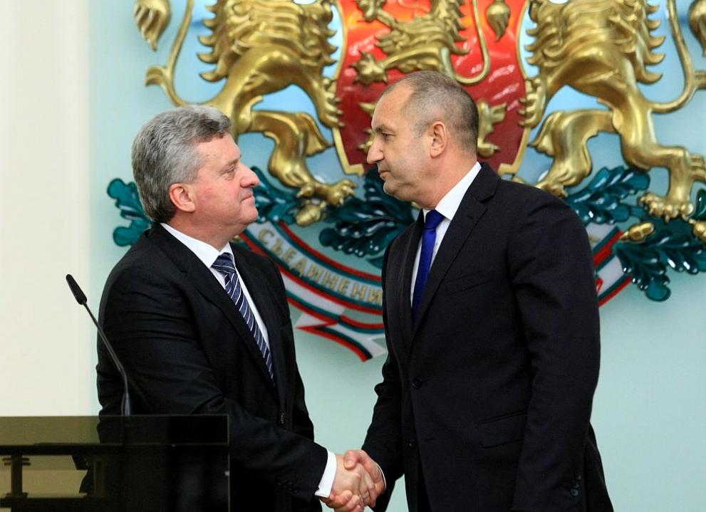  Пресконференция на президента Румен Радев и македонския му сътрудник Георге Иванов 