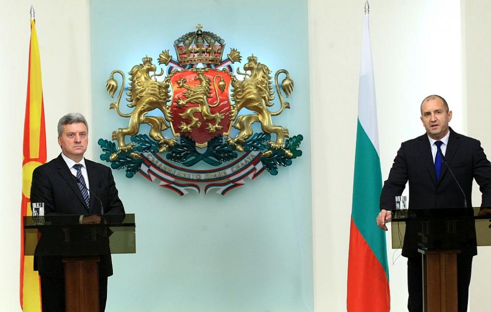  Пресконференция на президента Румен Радев и македонския му сътрудник Георге Иванов 