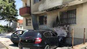 пожар на коли в Хасково