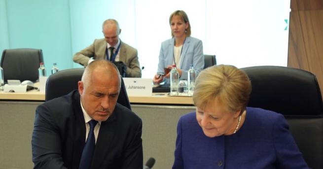 Премиерът Бойко Борисов който пристигна в Брюксел за извънредната среща