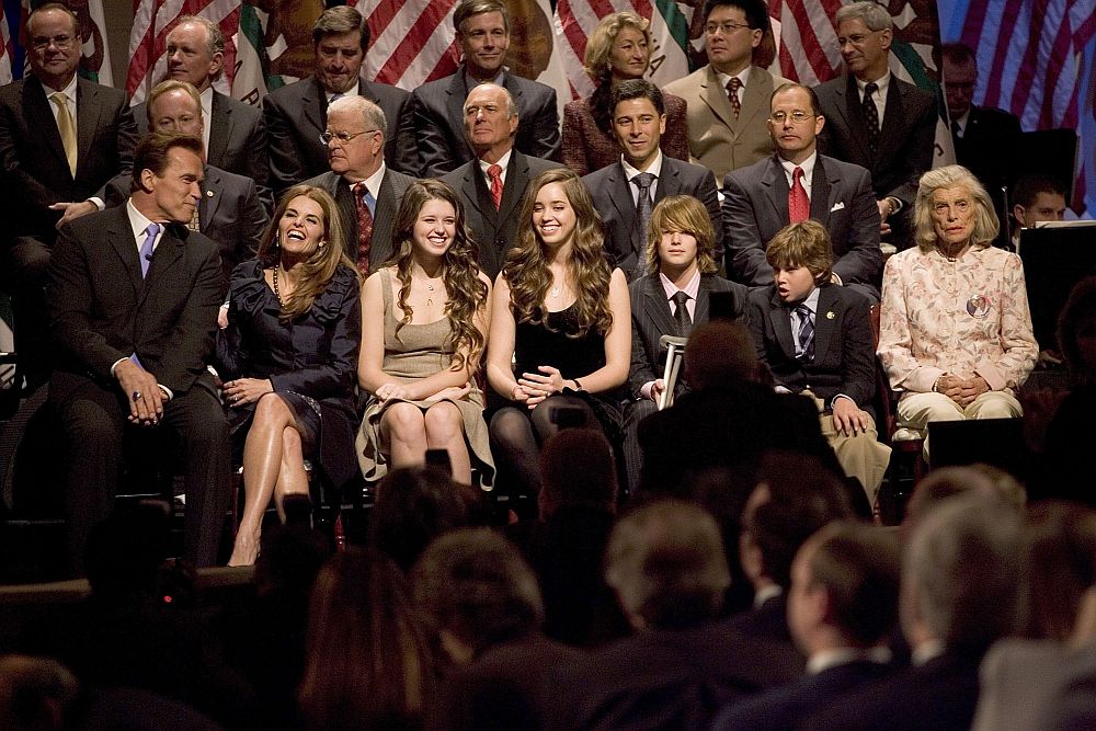 Семейството на Арнолд Шварценегер при встъпването му в длъжност като губернатор на щата Калифорния втори мандат през 2007 година