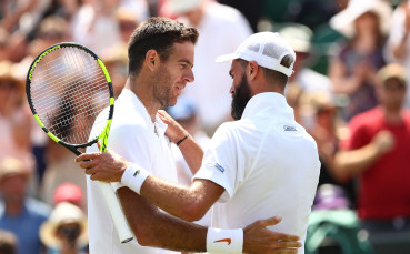 ДелПо напред на Уимбълдън, Раонич го последва