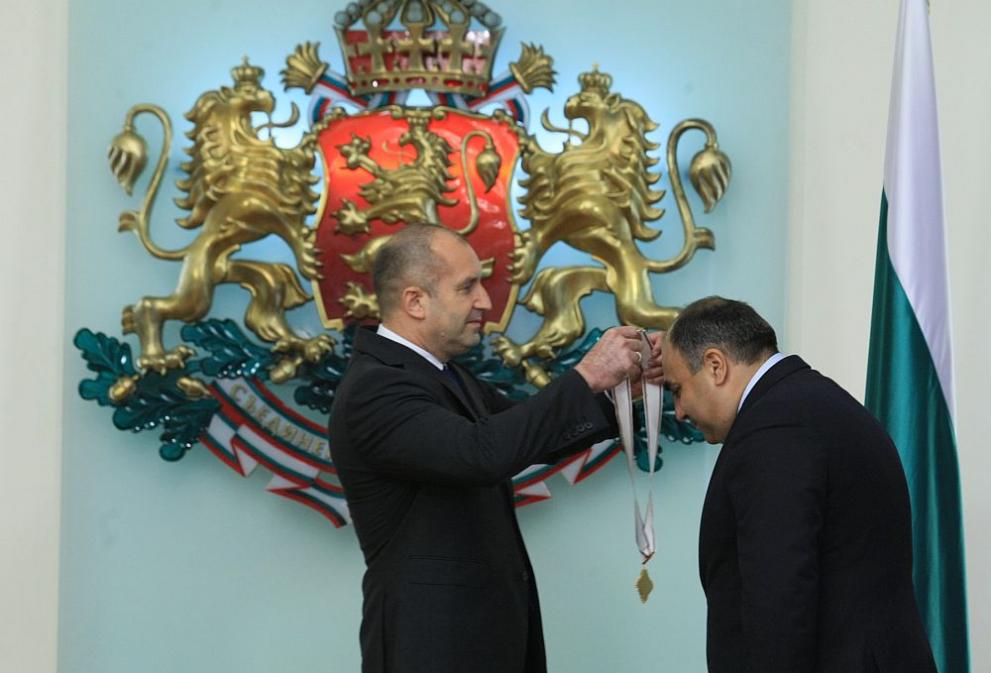  Президентът Румен Радев и посланикът на Република Кипър у нас Ставрос Августидис 