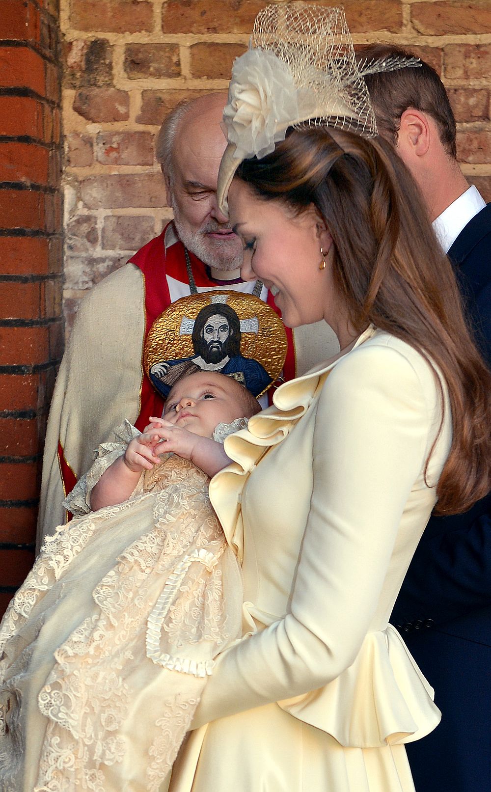 Принц Джордж бе кръстен на три месеца - на 10 октомври 2013 година, в параклиса на двореца Сейнт Джеймс