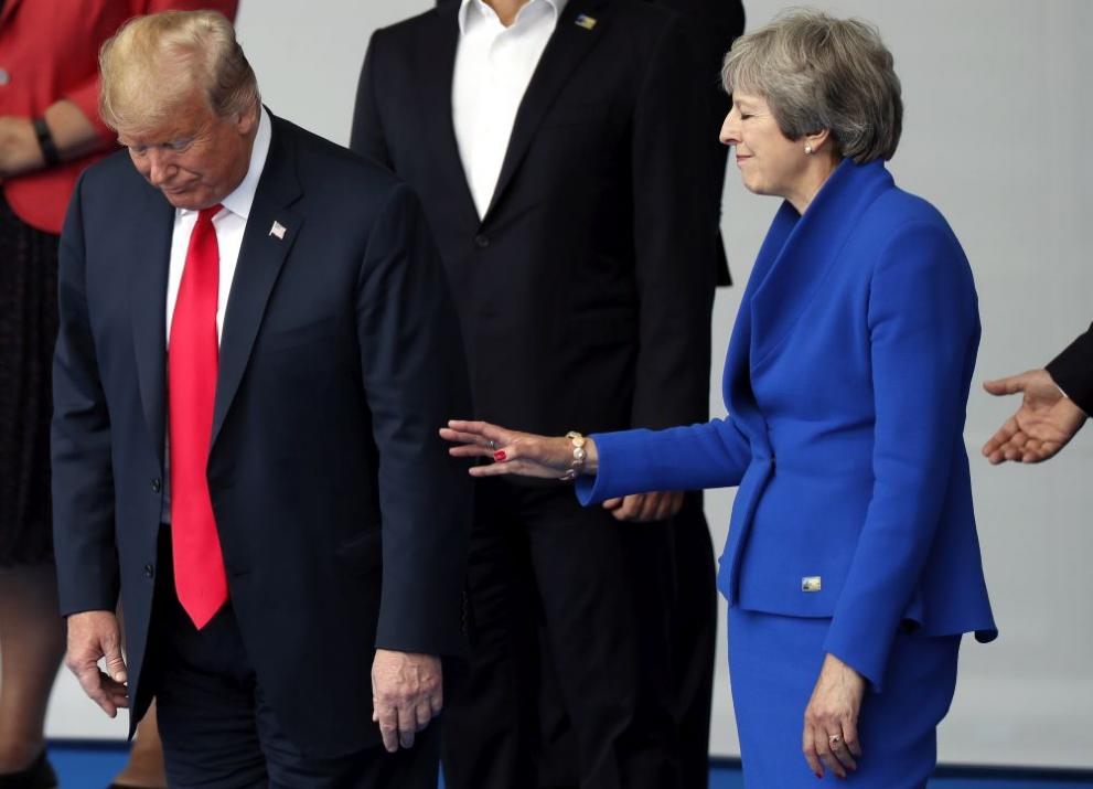  Доналд Тръмп НАТО Тереза Мей 